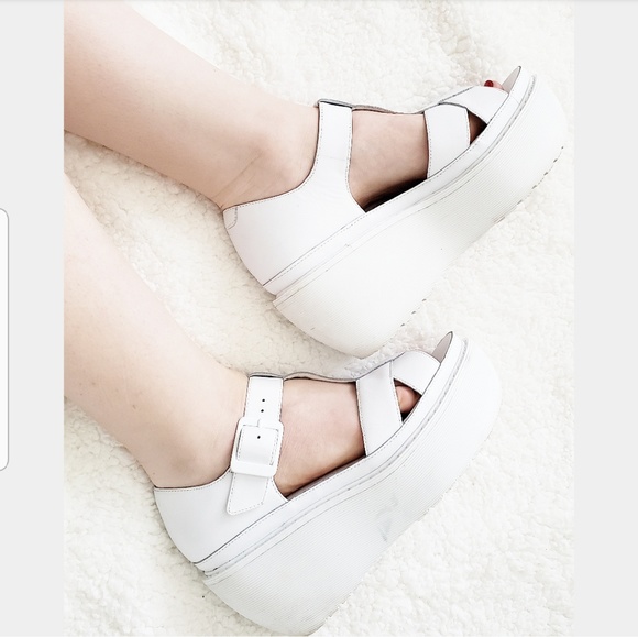dr martens white platform sandals